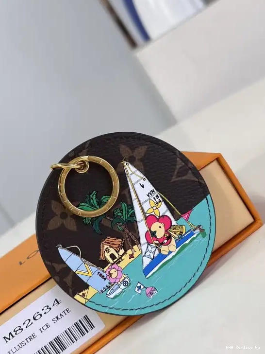 AAA Pruses Bags LOUIS Holder Skate And Key Ice VUITTON Bag Charm Illustre 0626